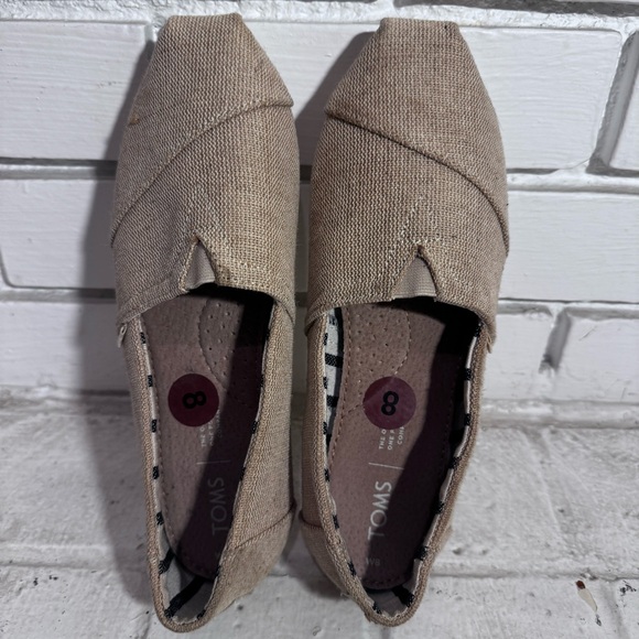 New Tom’s Women’s Alpargata Natural Undyed Heritage Canvas Slip Ons Size 8 - Picture 3 of 11